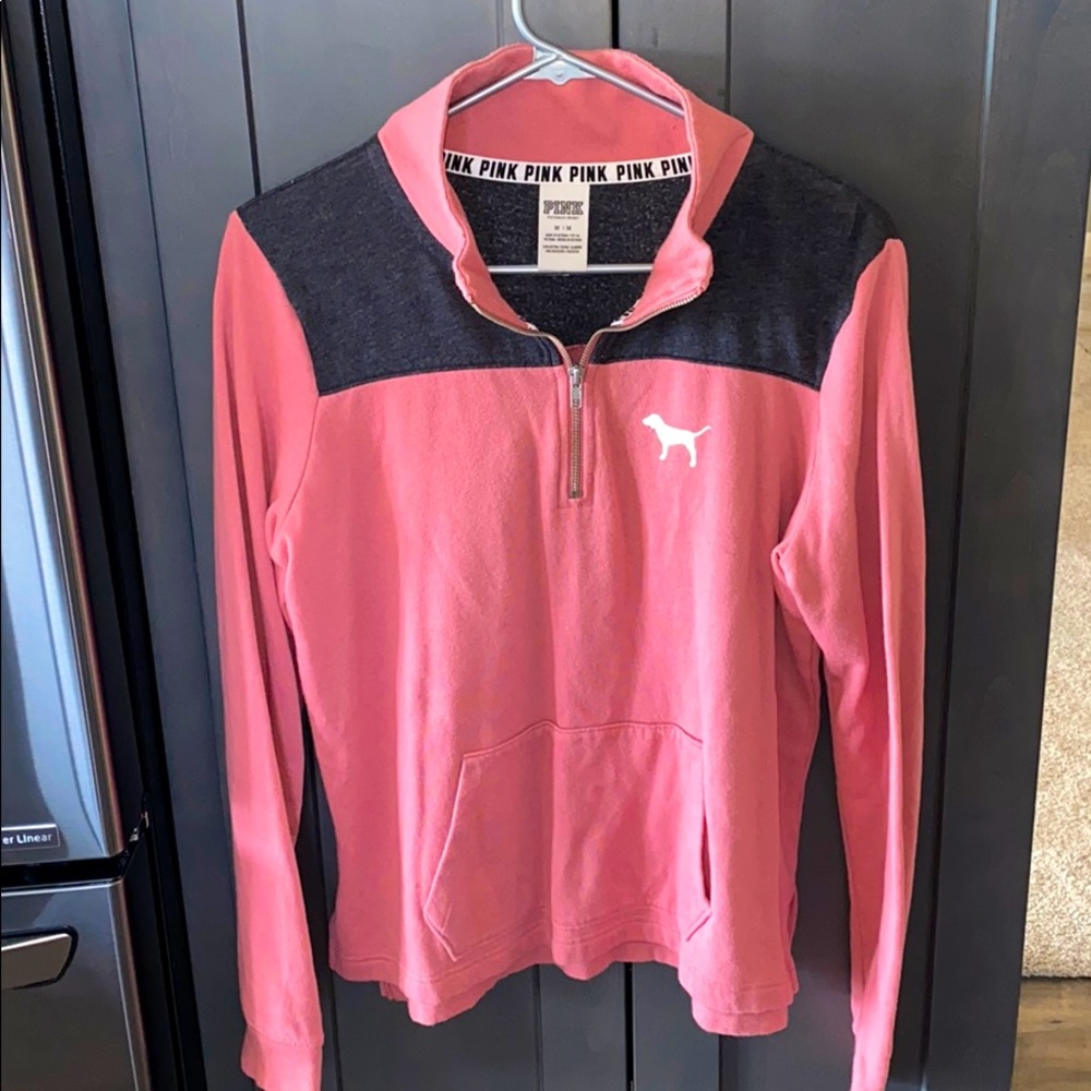 PINK 3/4 zip sweatshirt